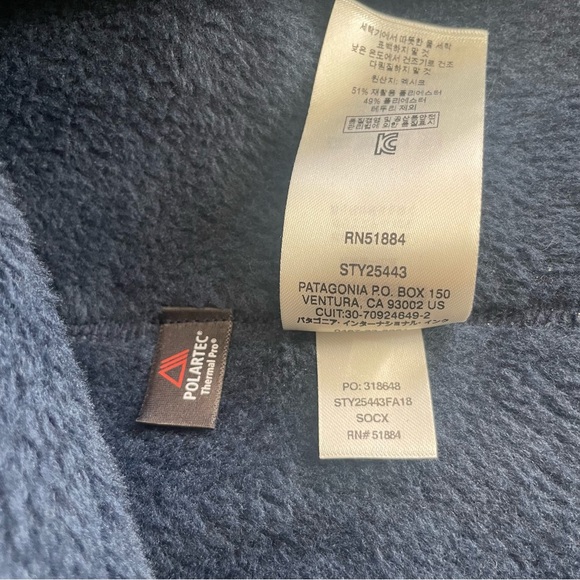 Patagonia Sweater Women XS Fleece Retool Snap T Pullover Jacket Navy Blue X-Smal - Picture 11 of 12